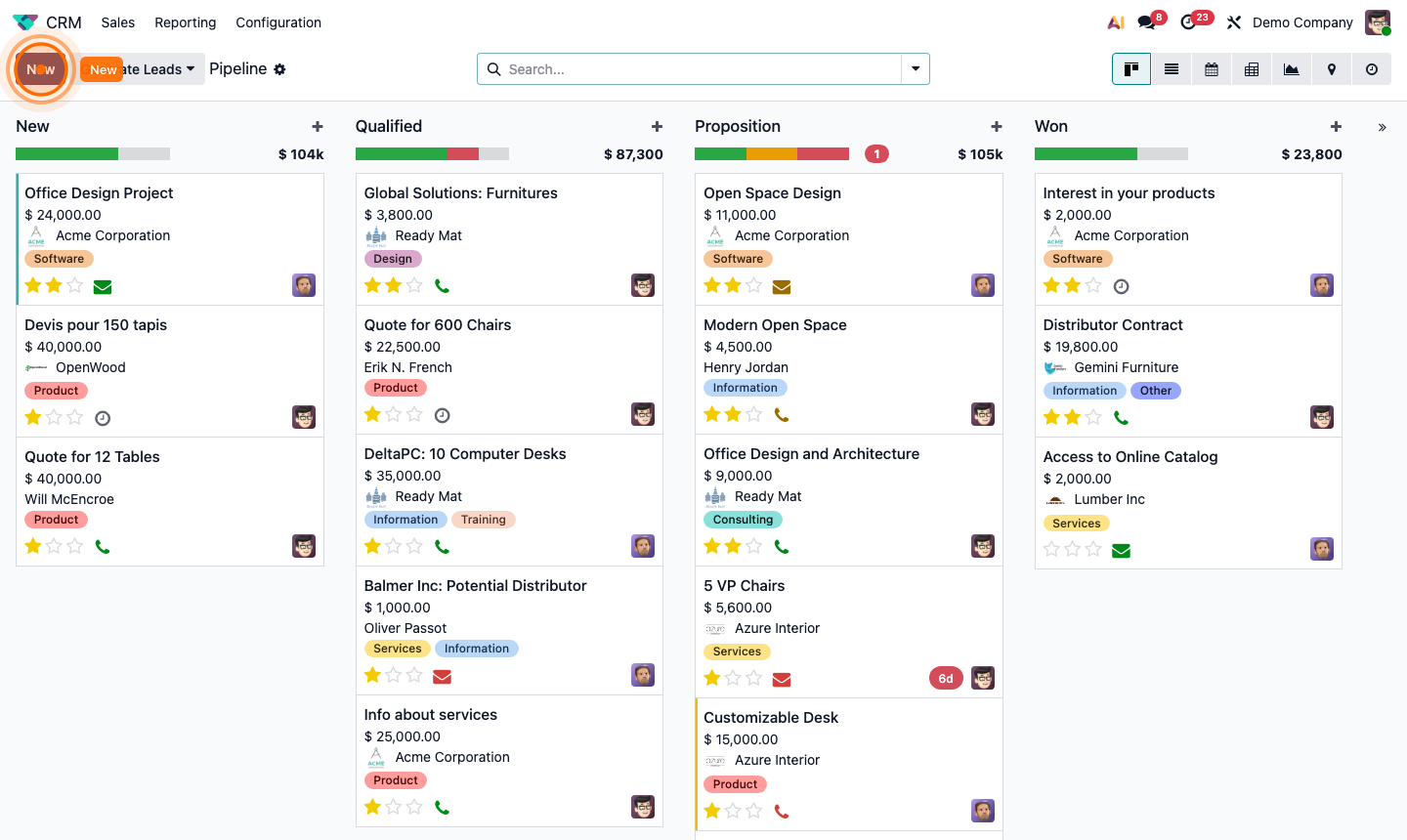 Step 2: Open opportunity showing all deal details and fields