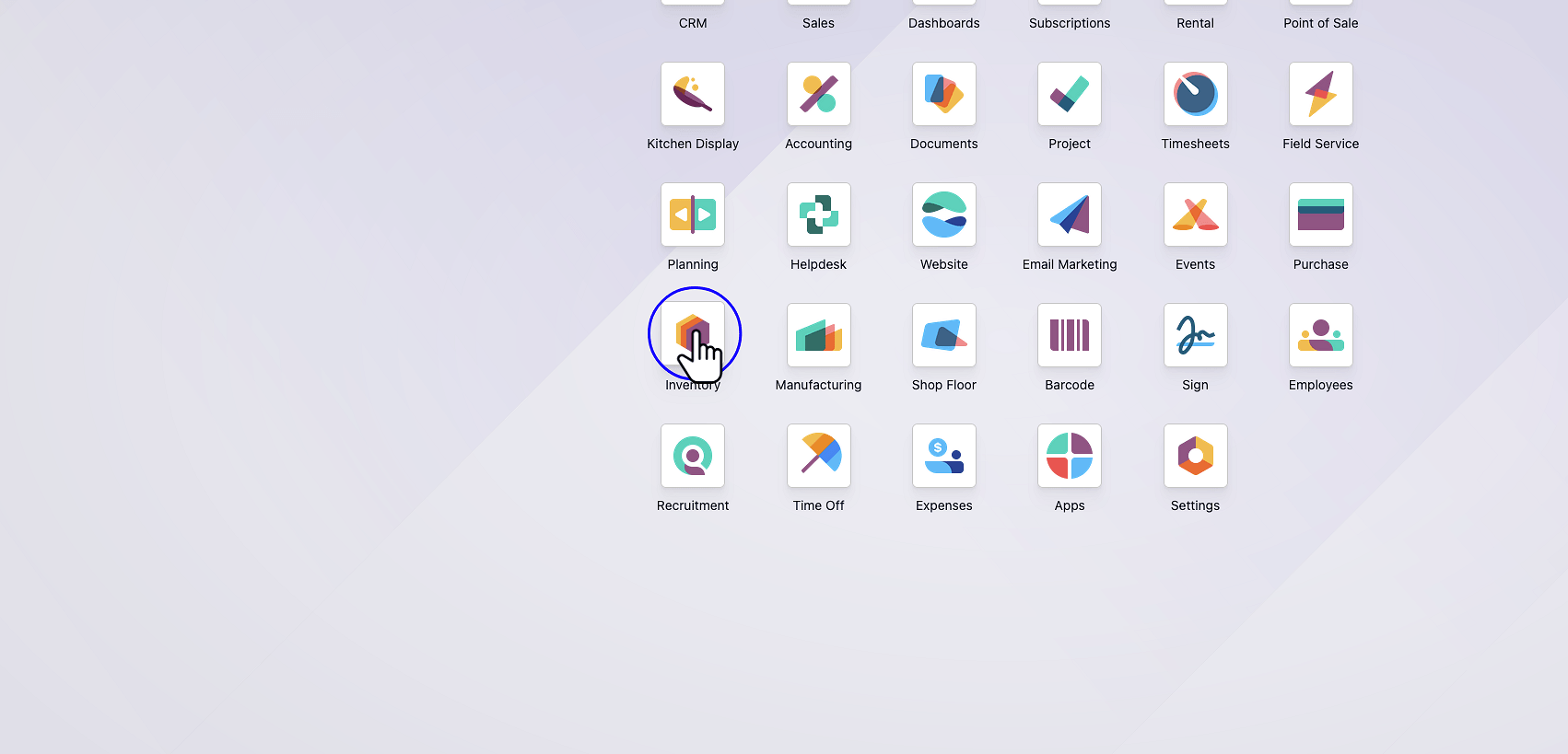 Step 1: Click Inventory