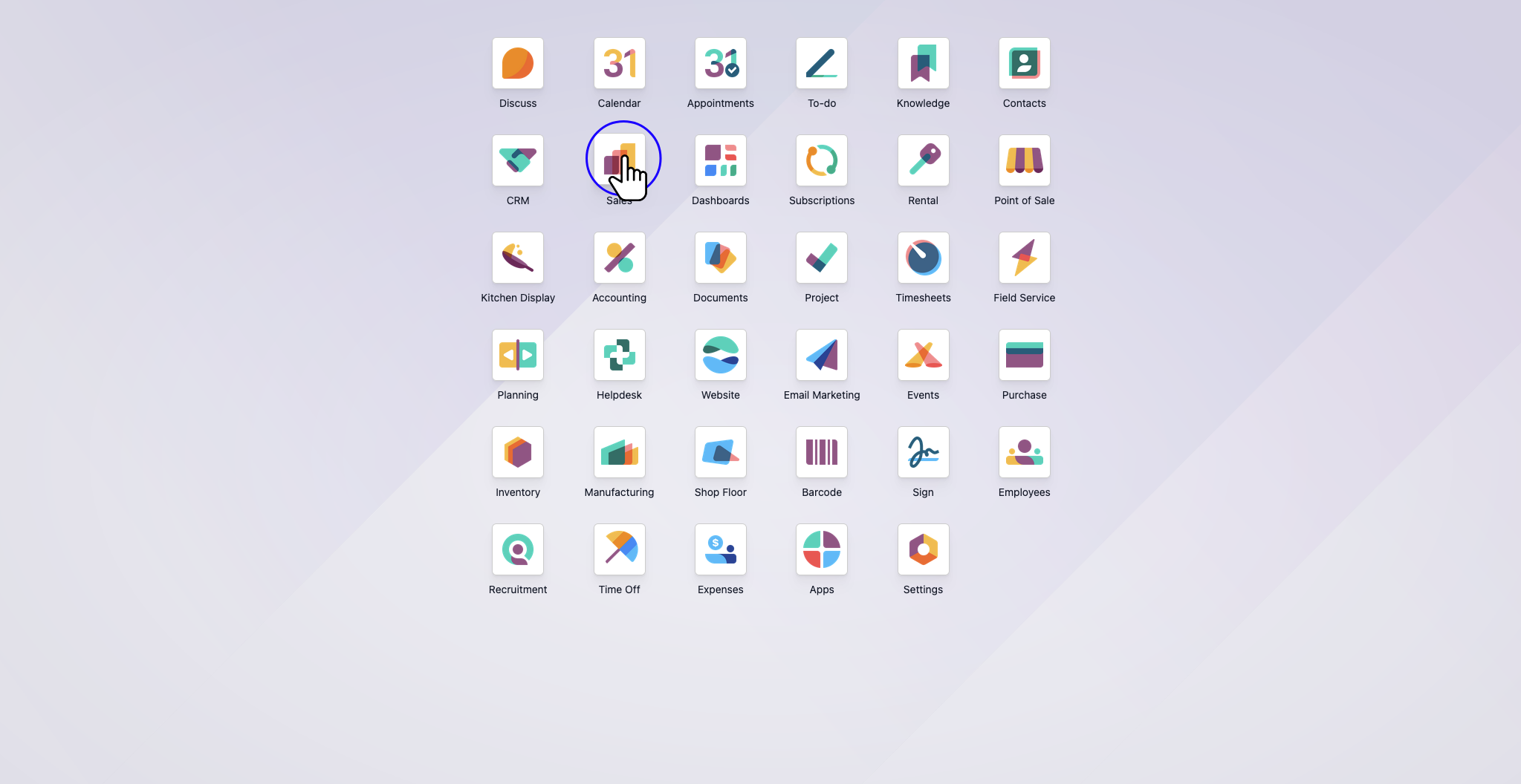 Step 1: Click "Sales"